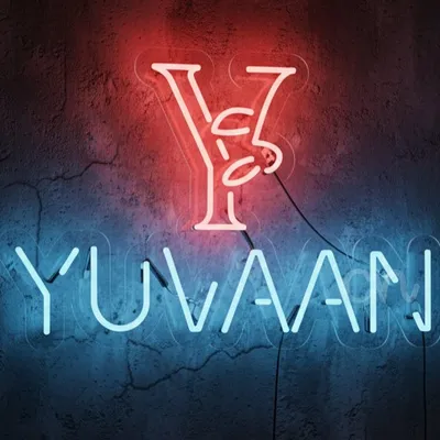 Custom Neon | YUVAAN Name LED Neon Sign | Personalized Wall Light for Home & Events | Energy-Efficient Design | 16x24 Size | Red & Blue