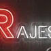 Custom Neon | Custom Neon Sign | Rajesh Personalized LED Neon Name Sign in Red & White | 10x24 2