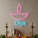 Custom Neon | Custom Neon Sign | Diya with Lamp & Flame Design Personalized | 18x15 1