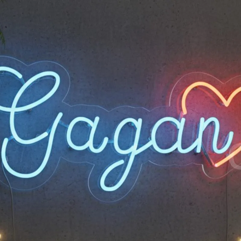 Custom Neon | Custom Neon Sign | Gagan with Heart Personalized | 11x24