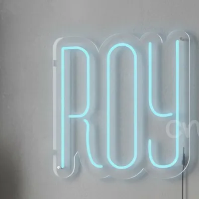 19x18 Custom Neon Sign “Roy” – Personalized LED Neon Light Wall Decor – Modern Name Sign for Bedroom, Living Room, Weddings, Birthdays, Parties & Special Event Backdrops – Unique Gift Idea