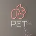 19x15 Red Pet Neon Sign – Dog & Cat Outline with PET Text – LED Neon Wall Light for Pet Shops, Grooming Salons, Veterinary Clinics, Animal Lovers, Home Decor, and Modern Business Signage 2