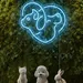 19x21 Ram Heart Neon Sign – Blue Ram Head with Curved Horns in Heart Shape – LED Neon Wall Light for Zodiac Aries, Western Decor, Bars, Game Rooms, Ranches & Unique Animal Lovers’ Gifts 1