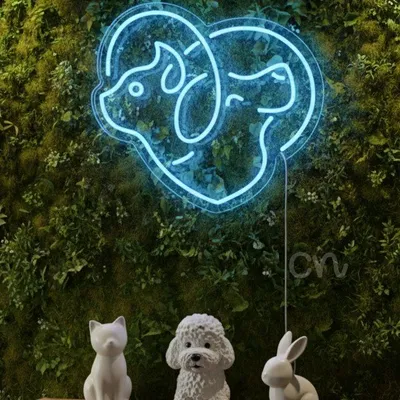 Custom Neon | Ram Heart Neon Sign | Blue | 19x21