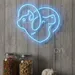 Custom Neon | Ram Heart Neon Sign | Blue | 19x21 2
