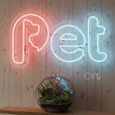 Custom Neon | Pet Neon Sign | Red, Blue | 13x23