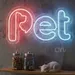 13x23 Pet Neon Sign – Red “P” Dog Head with Blue “et” Letters – LED Neon Light for Pet Shops, Veterinary Clinics, Grooming Salons & Animal Shelters – Modern Pet Storefront & Wall Decor 2