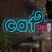 Custom Neon | Cat Shop LED Neon Sign | Blue, Pink | 11x23 1