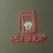 Pet Shop Neon Sign 21x23 Inch – Red Pet Food Bag with White Paw Print and Red “PET SHOP” LED Light for Pet Supply Stores, Grooming Salons, Veterinary Clinics, Animal Shelters & Pet Boutiques 1