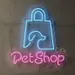 Custom Neon | Pet Shop Neon Sign 23x22 Inch | Blue and Pink 1