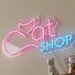 Custom Neon | Cat Shop Neon Sign 12x24 Inch | Pink 1