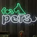 Custom Neon | For Pets Neon Sign 15x24 Inch | Green & White 1