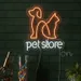 Custom Neon | Pet Store Neon Sign 22x19 Inch | Orange & White 1