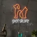 Custom Neon | Pet Store Neon Sign 22x19 Inch | Orange & White 2