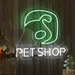 Custom Neon | Pet Shop Neon Sign 18x21 Inch | Green & White 1
