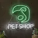 Custom Neon | Pet Shop Neon Sign 18x21 Inch | Green & White 2