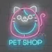 Custom Neon | Pet Shop Neon Sign 21x20 Inch | Pink & Blue 2