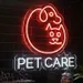Pet Care Neon Sign 19x19 Inch – Red LED Neon Wall Light with Dog & Cat Design, Veterinary Clinic Sign, Pet Shop & Grooming Salon Decorative LED Sign for Animal Hospitals, Shelters & Home Pet Lovers 1