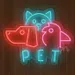 Pet Neon Sign 19x24 Inch – Multicolor LED Wall Light with Cat, Dog & Bird Design, Pet Shop Signage for Animal Stores, Veterinary Clinics, Grooming Salons, Pet Care Decor & Advertising Neon Light 1