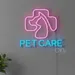 Custom Neon | Pet Care Neon Sign 19x21 Inch | Pink 1