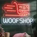WoofShop Neon Sign 16x23 Inch – Red Shopping Cart Dog Design LED Light for Pet Stores, Grooming Shops, Boutiques, Veterinary Clinics, Pet Lovers, Home Decor, Business Advertising, Wall Decoration 1