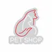 Custom Neon | Pet Shop LED Neon Sign | Red and White Cat and Dog Design | 21x20 3