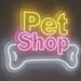 Custom Neon | Pet Shop LED Neon Sign | Yellow and Pink | 19x24 1