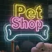 Custom Neon | Pet Shop LED Neon Sign | Yellow and Pink | 19x24 2