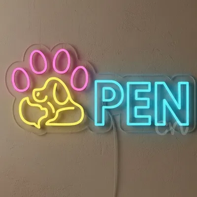 Custom Neon | Pet Open LED Neon Sign | 12x24