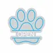 Custom Neon | Pet Open Neon Sign with Paw Print Design | Flex LED Pet Shop Open Light | Plug In Neon Wall Decor | Durable Energy Efficient Pet Open Advertising Sign | 21x21 | Multicolor (Blue, White) 3