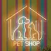 Custom Neon | Pet Shop Neon Sign with Dog Cat House Design | 22x23 | (Orange, White) 2