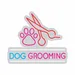 Custom Neon | Dog Grooming Neon Sign with Paw and Scissors | Flex LED Pet Grooming Light | Plug In Neon Salon Wall Decor | Vibrant Durable Dog Groomer Shop Sign | 21x14 | Multicolor (Blue, Pink, Red) 3