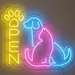 Custom Neon | Dog and Cat Open Neon Sign | 20x24 1