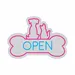 Custom Neon | Custom Pet Bone Open Neon Sign with Dog and Cat Silhouette | 17x24 3