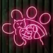 Custom Neon | Custom Pet Paw Neon Sign with Dog and Cat Design | 20x24 1