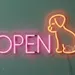 Dog Open Neon Sign 12x24 Inch | LED Pet Shop Open Light with Dog Outline & Text | Neon Storefront Sign for Groomers, Veterinary Clinics, Pet Boutiques, Cafes, Animal Shelters & Small Businesses 1