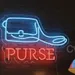 Purse Neon Sign 15x24 Inch | Blue & Red LED Neon Light with Purse Outline and Text | Fashion-Inspired Neon Artwork for Bedroom, Closet, Living Room, Retail Stores, Salons, Boutiques, Events & Parties 2