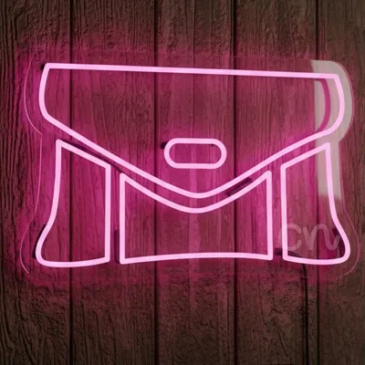 Custom Neon | Envelope Clutch Handbag Neon Sign | 14x23 Inch