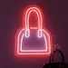 Custom Handbag Neon Sign | 21x16 Inch Red & White LED Wall Light | Fashion-Inspired Boutique Decor, Bedroom Vanity Glow, Event Backdrop, Gift for Fashion Lovers | Durable, Safe, and Energy-Efficient 1