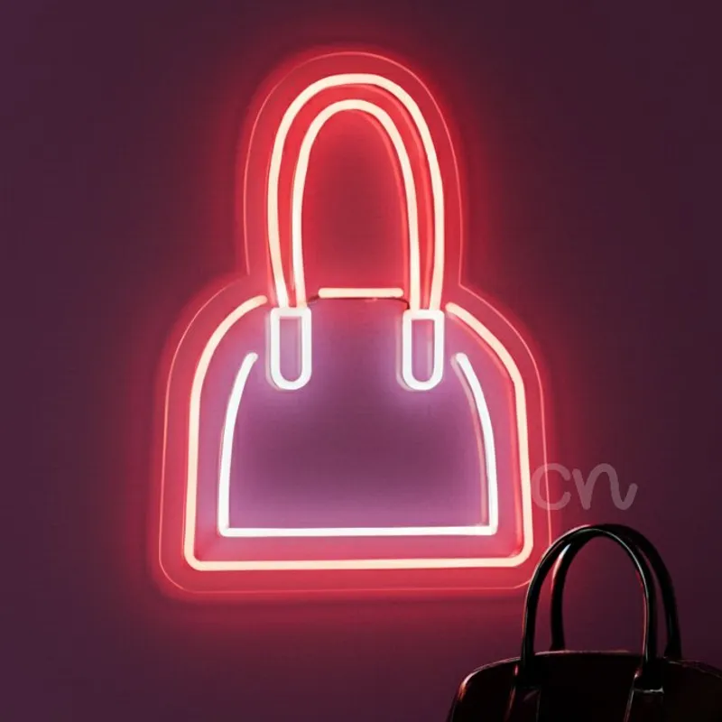 Custom Neon | Custom Handbag Neon Sign | 21x16 Inch Red & White