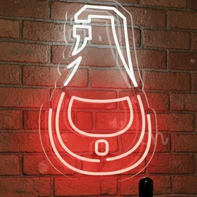 Custom Neon Sign | 21x14 Inch Handbag Shape Red & White LED Neon Wall Light | Boutique Decor, Retail Store Display, Bedroom Accent Lighting, Fashion-Inspired Wall Art, Event and Party Backdrop