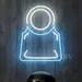 Custom Neon | Custom Neon Sign | Handbag Shape LED Wall Light | 20x16 Inch Blue & White 2