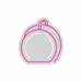 Custom Neon | Round Handbag Neon Sign | 20x19 | Pink and White LED Accent Lighting 3