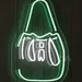 Custom Neon | Stylish Handbag with Buckle Neon Sign | 22x14 | Green and White 1