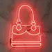 Custom Neon | Elegant Handbag with Strap Detail Neon Sign | 21x16 | Red 1