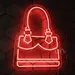 Custom Neon | Elegant Handbag with Strap Detail Neon Sign | 21x16 | Red 2