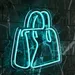 Custom Neon | Fashion Handbag Outline Neon Sign | 20x17 | Blue 1