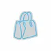 Custom Neon | Fashion Handbag Outline Neon Sign | 20x17 | Blue 3