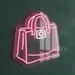 Custom Neon | Handbag with Buckle Neon Sign | 18x16 | Pink and White 2