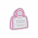 Custom Neon | Handbag with Front Pocket Neon Sign | Energy-Efficient LED Wall Light for Fashion Boutiques, Retail Stores, Bedroom and Event Decor | 20x18 | Pink and White 3